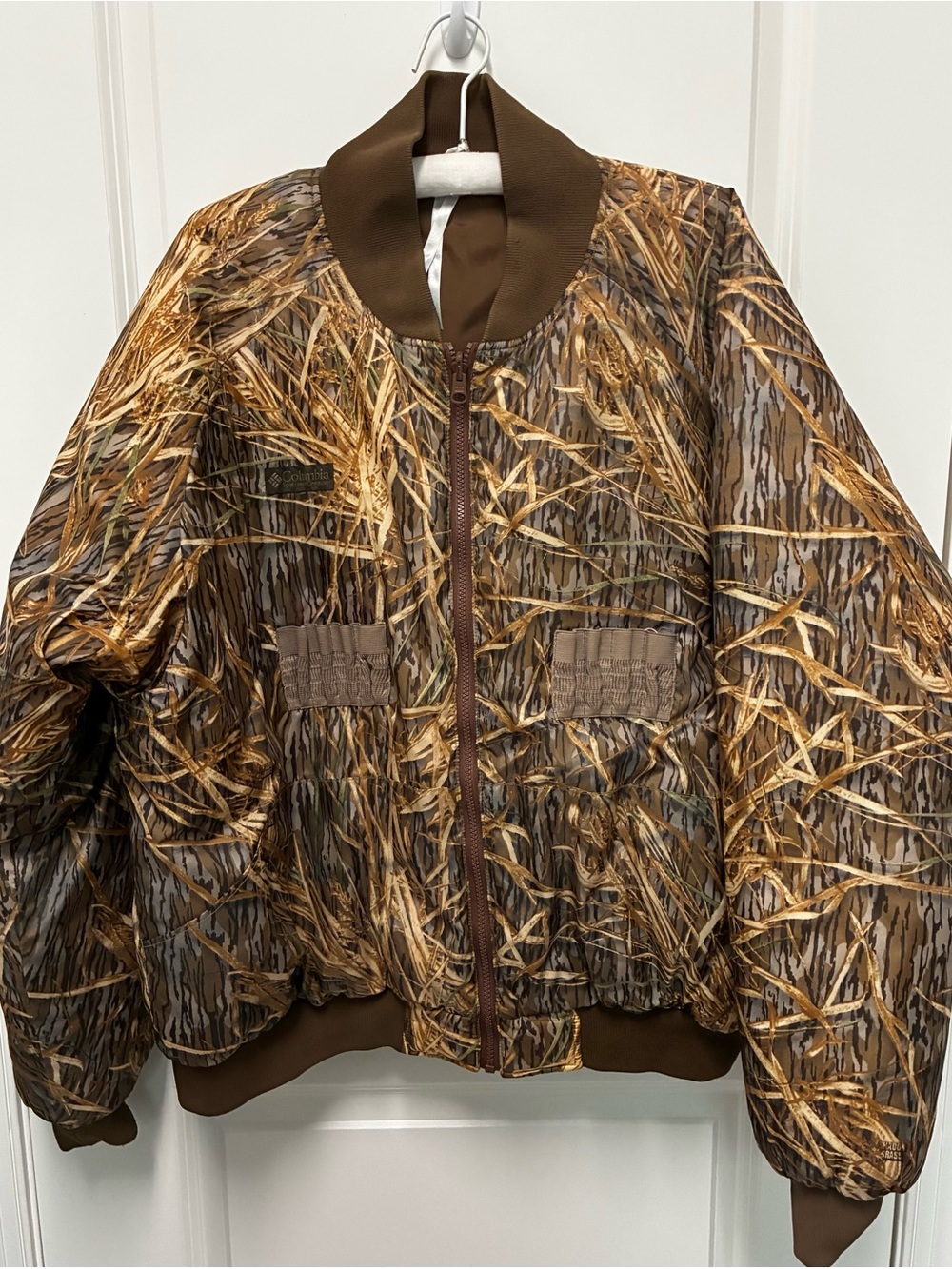 Men’s Columbia Realtree camo reversible bomber hunting jacket size large